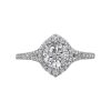 Brilliant Round Cut Engagement Ring w/ Marquis Shape Halo - Image 2