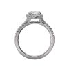 Brilliant Round Cut Engagement Ring w/ Marquis Shape Halo - Image 3