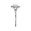 Brilliant Round Cut Engagement Ring w/ Marquis Shape Halo - Image 4