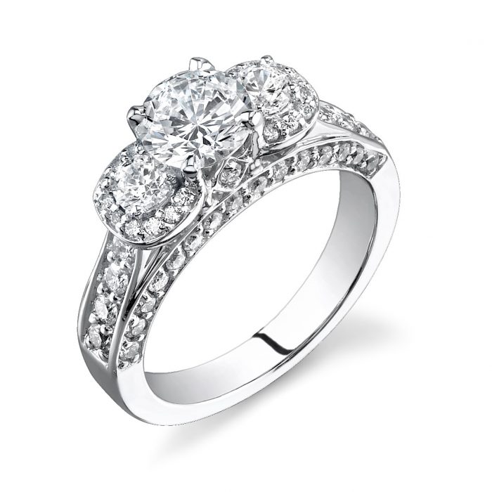 Custom 3 Stone Engagement Ring