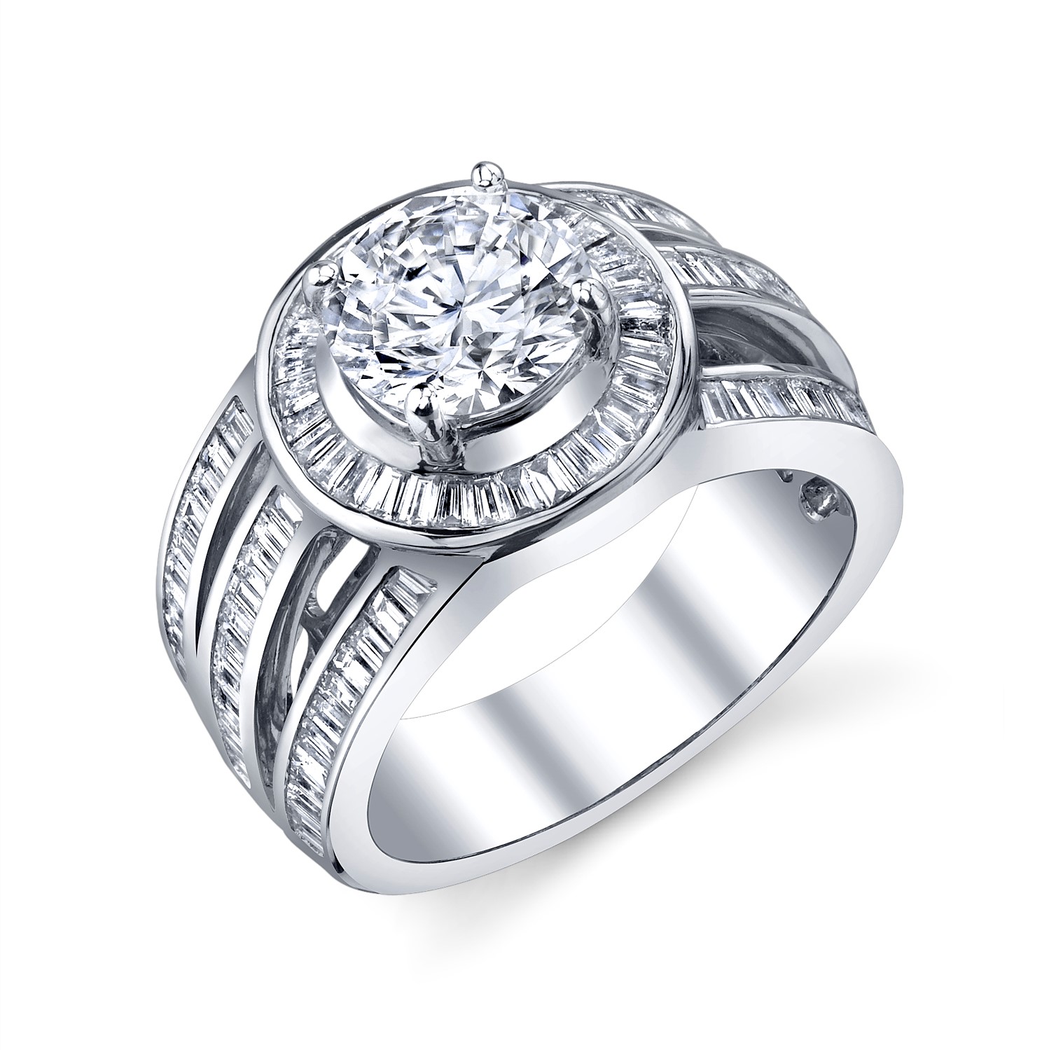 Check Out Our Custom Split Shank 3 Stone Engagement Ring