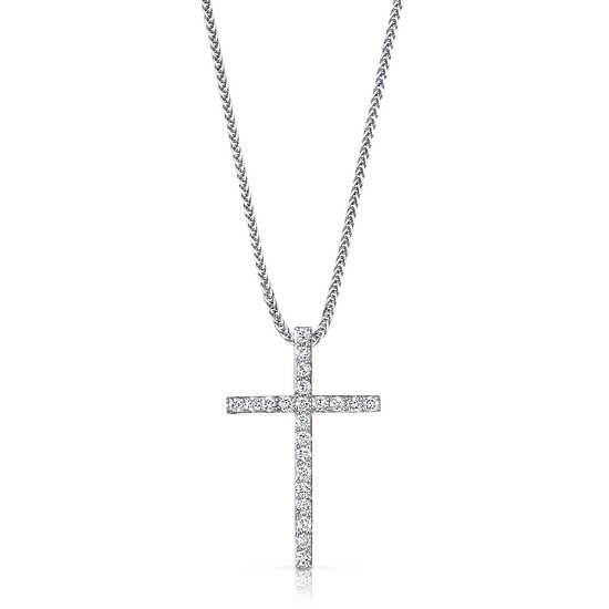 14K Diamond Cross Pendant - Skatell's Jewelry