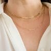 14k Paperclip Style Necklace